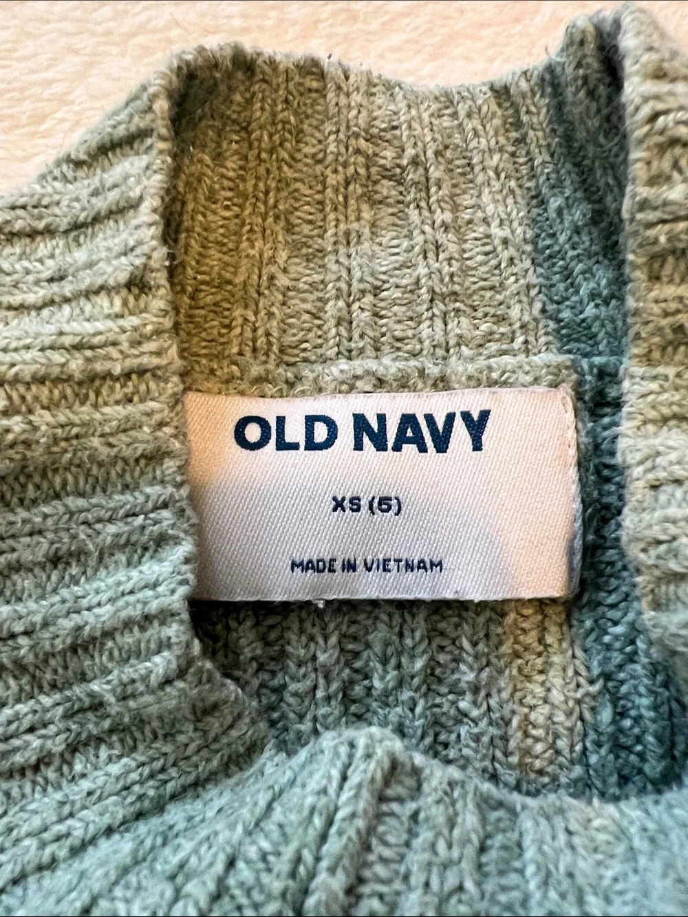 Old Navy Ribbed Cowl Neck Sweater - Sage Green